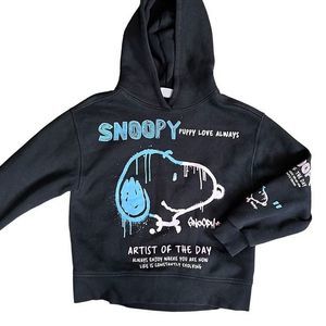 Zara snoopy artist of the day black hoodie youth 10‎